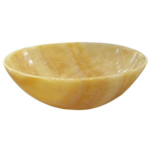 Yellow Onyx Stone Bathroom Vessel