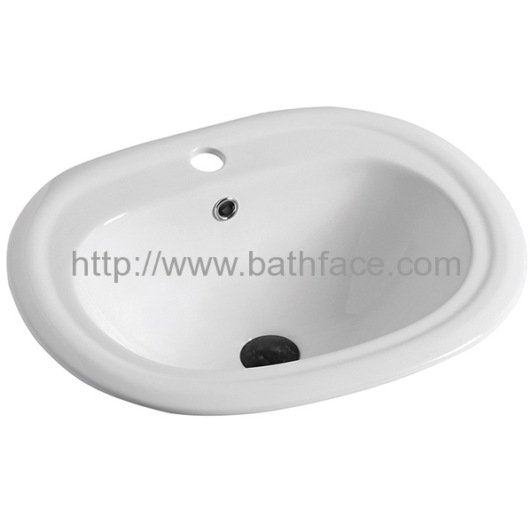 Ceramic Above Countertop Mounted Bathroom Sink
