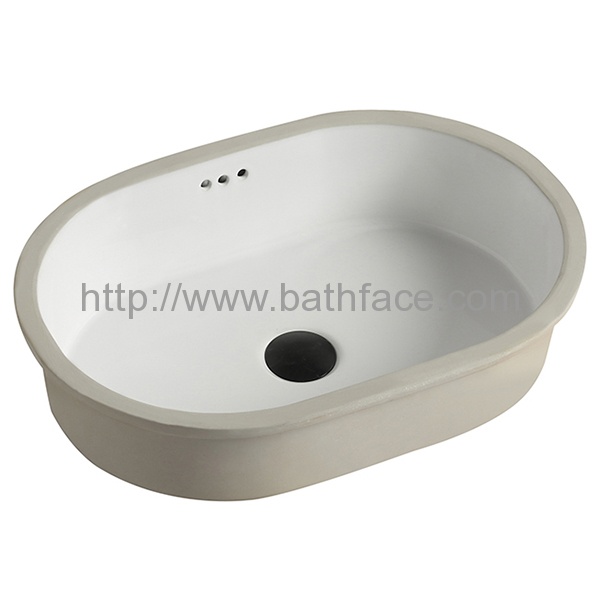 Vitreous China Under Counter Mounted Bathroom Sink