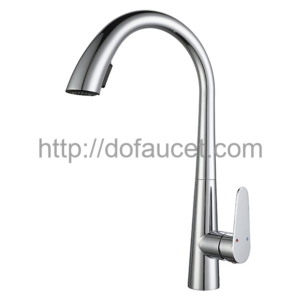 Swan Spout Chrome Kitchen Faucet