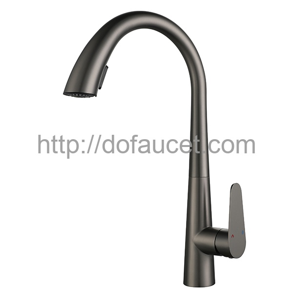 Swan Spout Gun Gray Kitchen Faucet