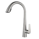 Swan Spout Brushed Kitchen Faucet