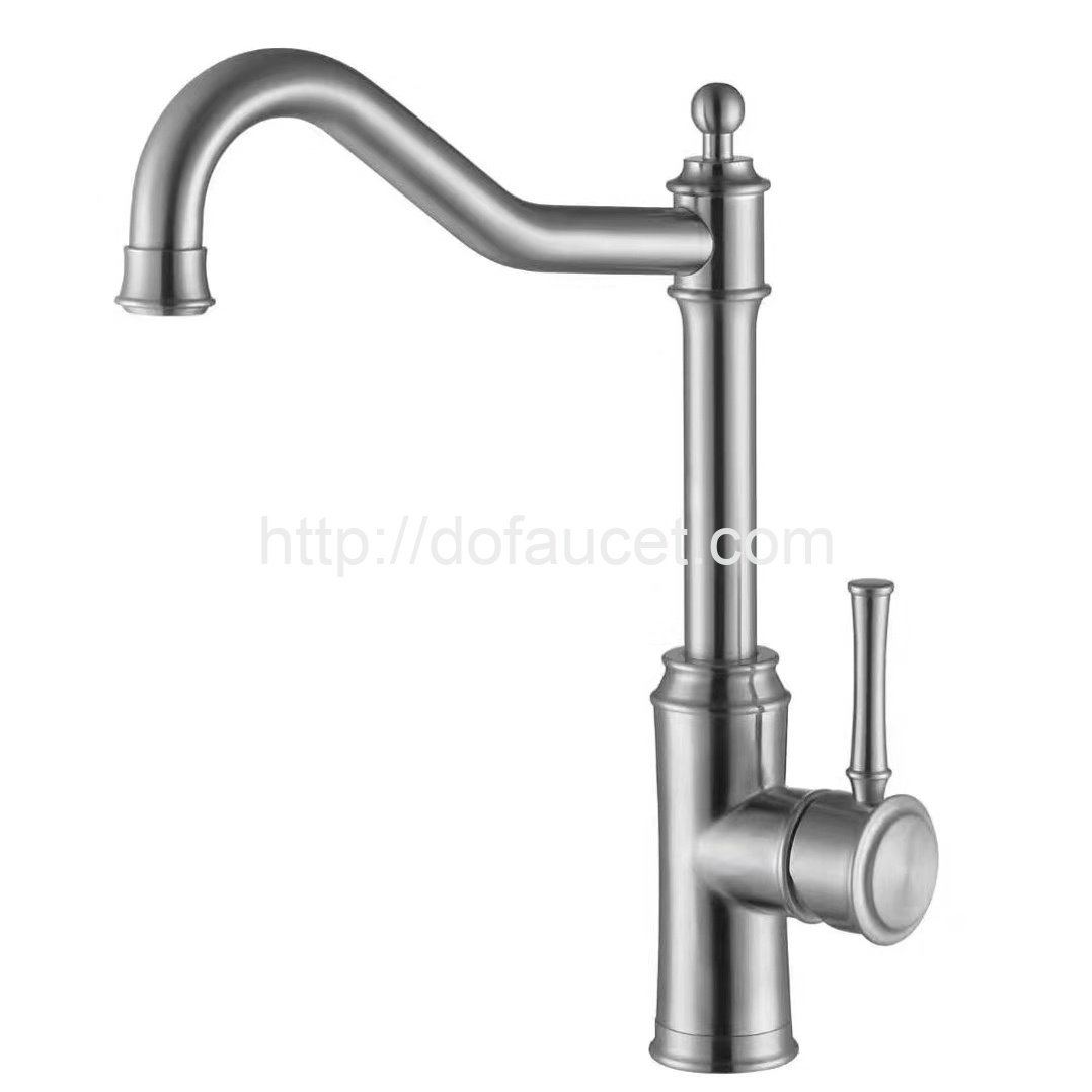 Antique Brushed Kitchen Sink Faucet